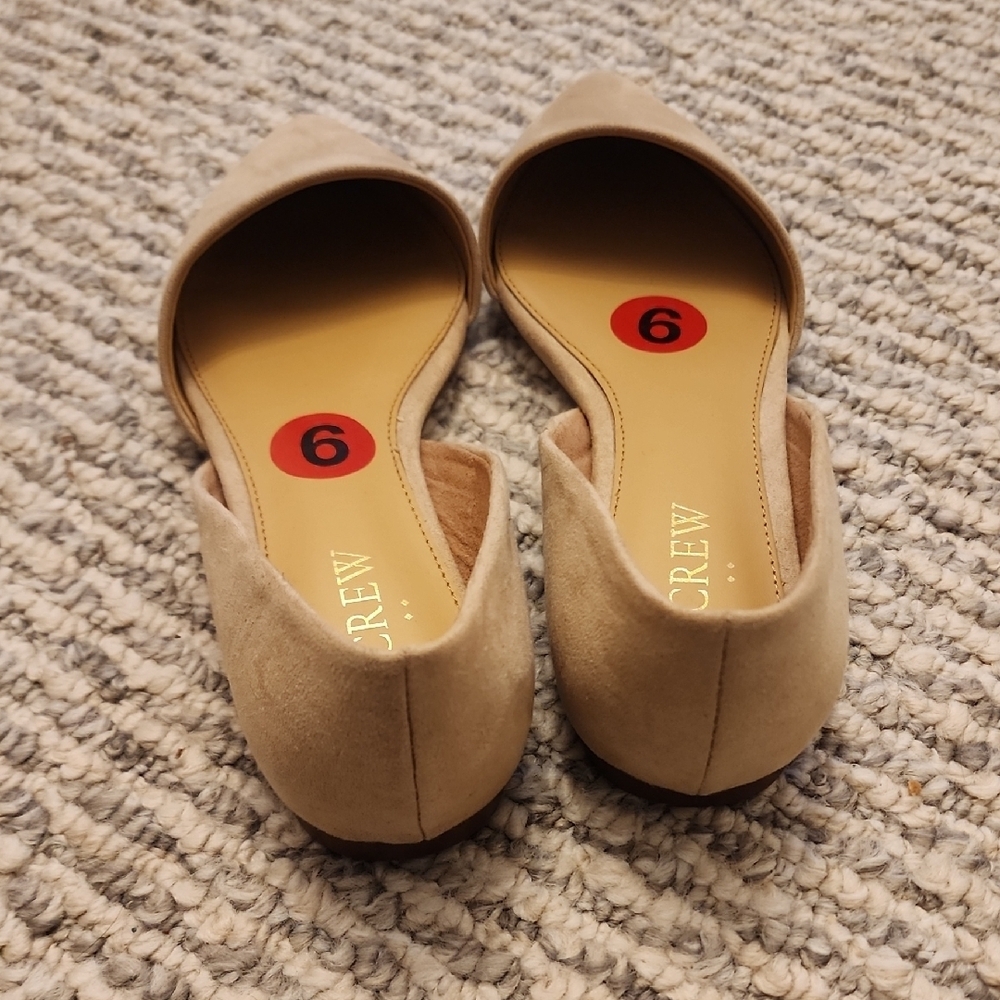 J. Crew Zoe Suede d'Orsay Flats Size 6 - Picture 3 of 5